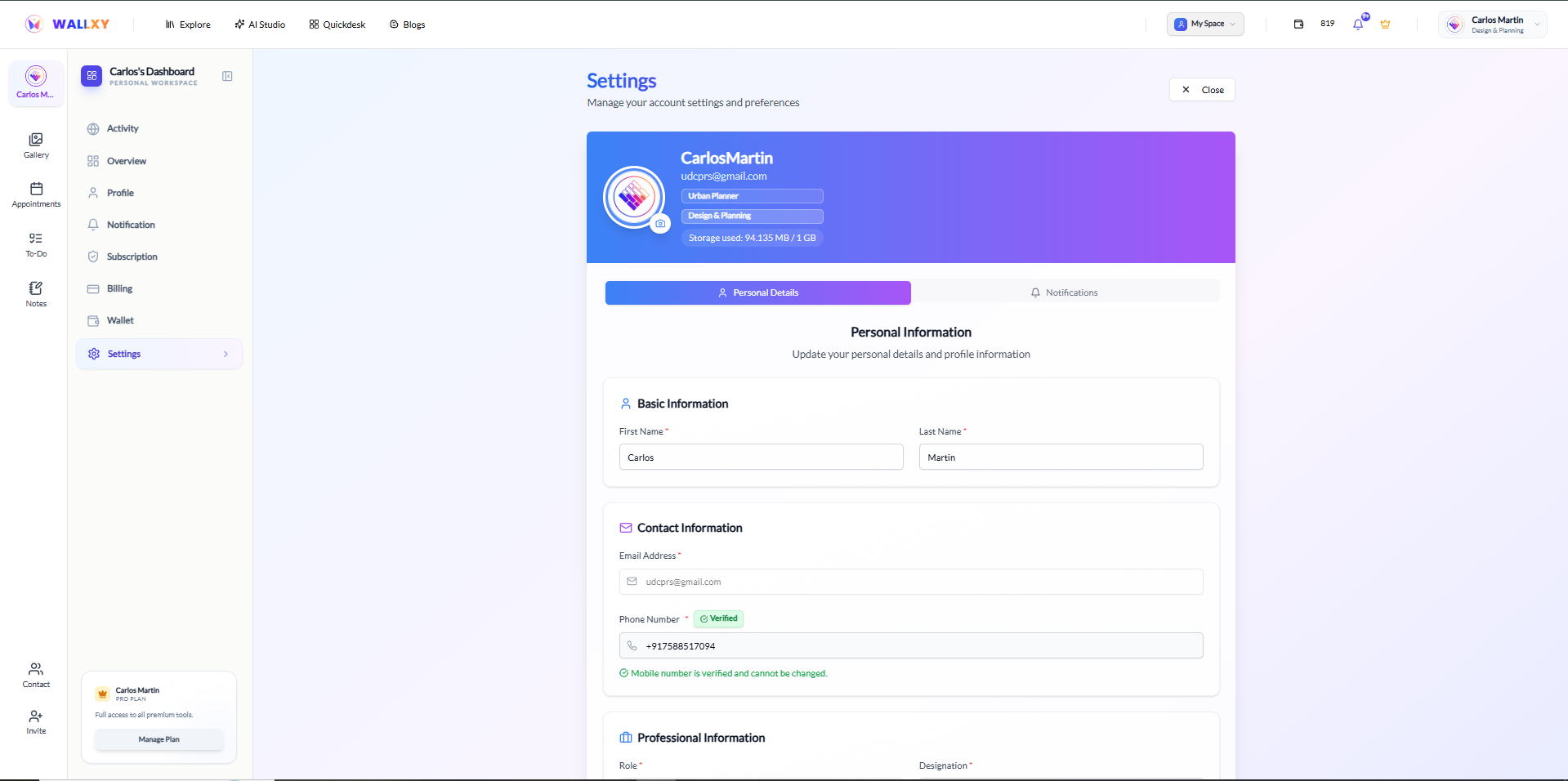 How do I update my profile picture and details?